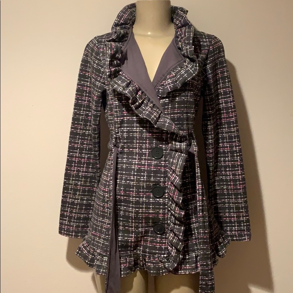 NEW! Ruffled pea coat - Picture 4 of 16
